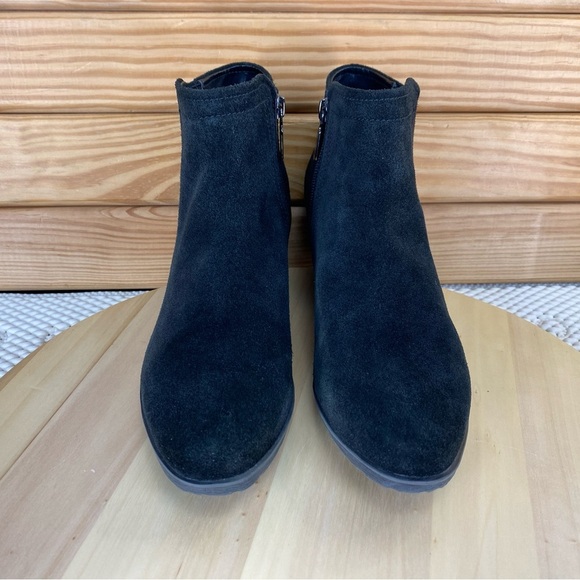 Blondo Valli Suede Waterproof Black Ankle Boot Booties Womens 8 M B4935 Side Zip - Picture 2 of 12